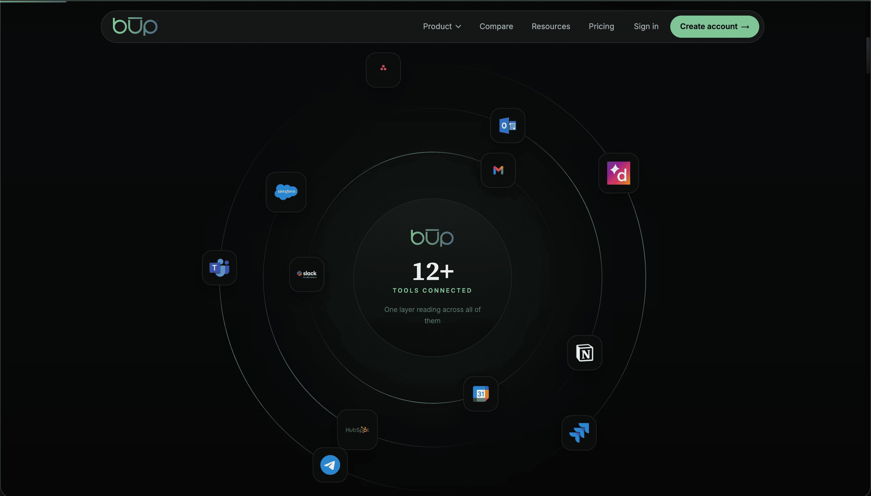 BŪP landing page